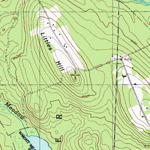 Topographic Map of Littles Hill, NH