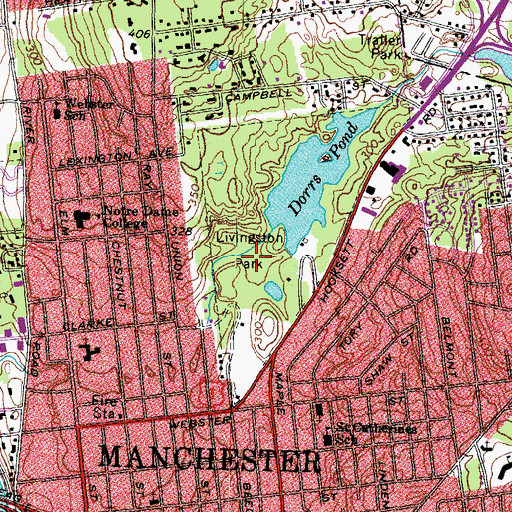 Topographic Map of Livingston Park, NH