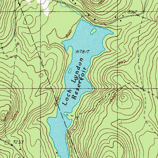 Topographic Map of Loch Lyndon, NH