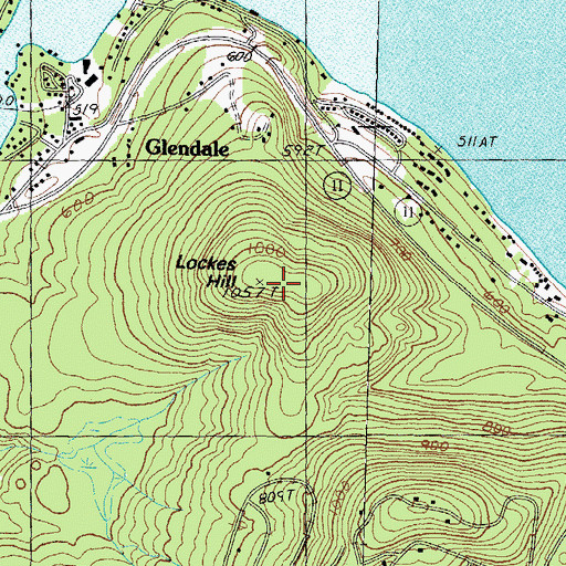 Topographic Map of Lockes Hill, NH