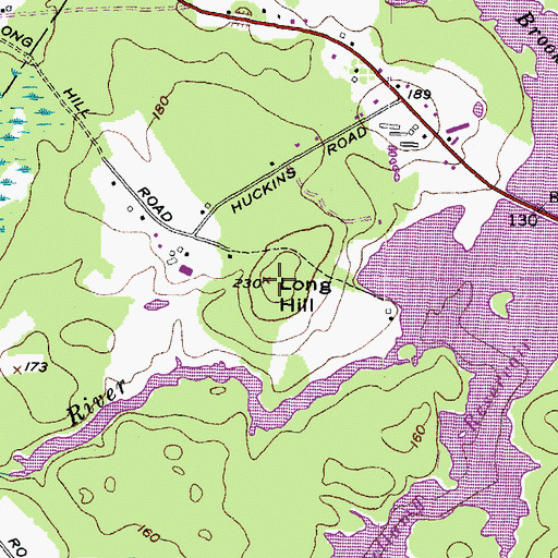 Topographic Map of Long Hill, NH