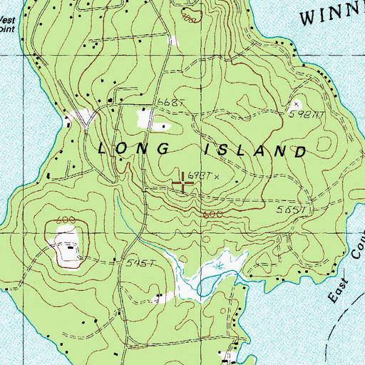 Topographic Map of Long Island, NH