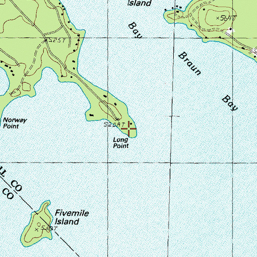 Topographic Map of Long Point, NH