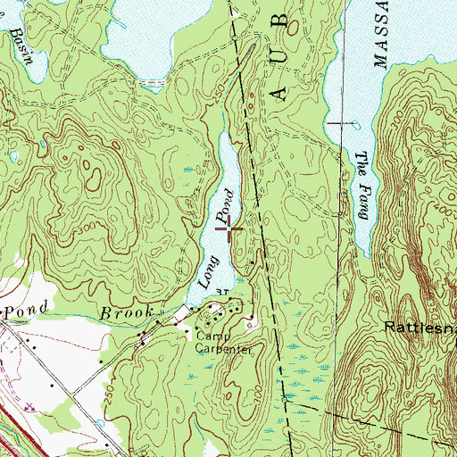 Topographic Map of Long Pond, NH