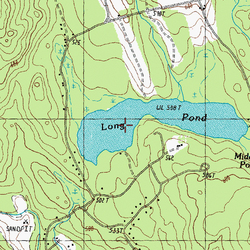 Topographic Map of Long Pond, NH