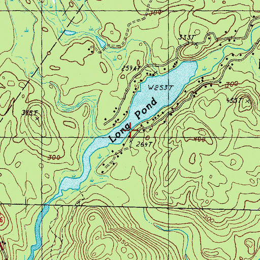 Topographic Map of Long Pond, NH