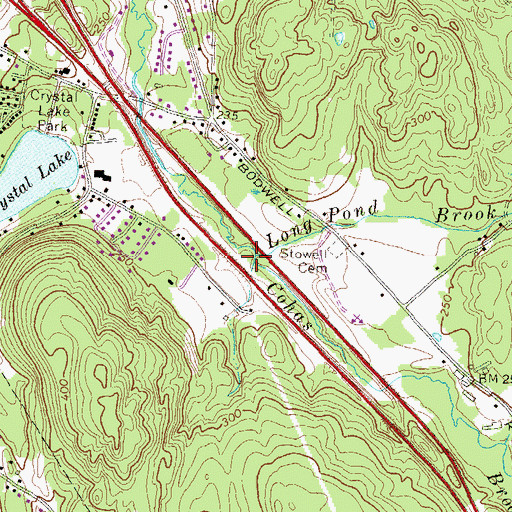 Topographic Map of Long Pond Brook, NH