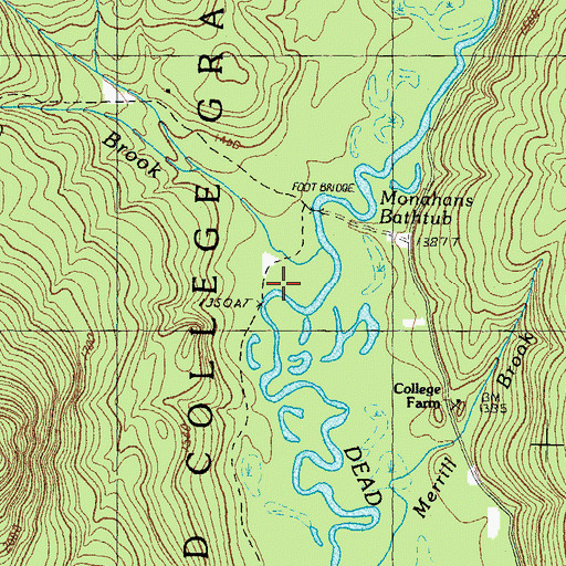 Topographic Map of Loomis Valley Brook, NH
