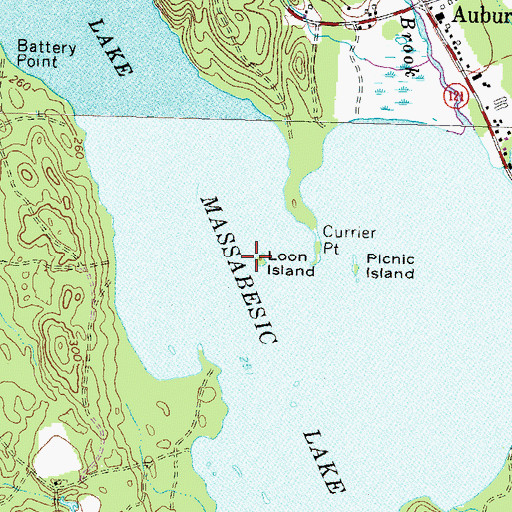 Topographic Map of Loon Island, NH