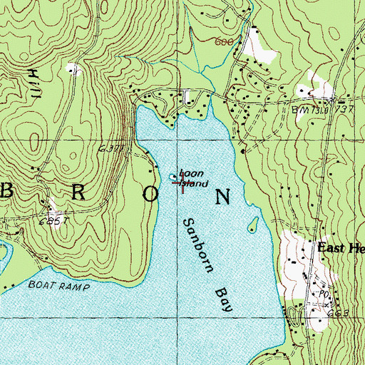 Topographic Map of Loon Island, NH