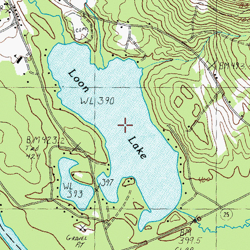 Topographic Map of Loon Lake, NH