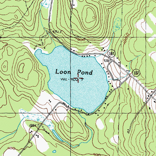 Topographic Map of Loon Pond, NH