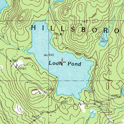 Topographic Map of Loon Pond, NH