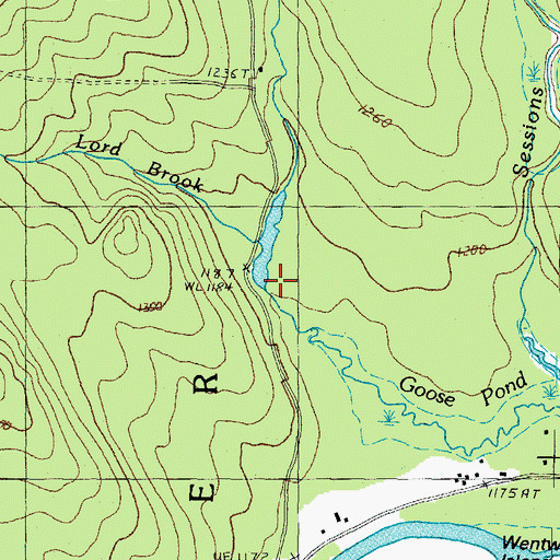 Topographic Map of Lord Brook, NH