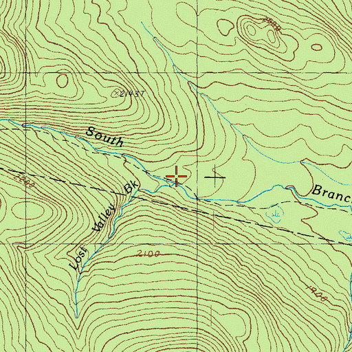 Topographic Map of Lost Valley Brook, NH
