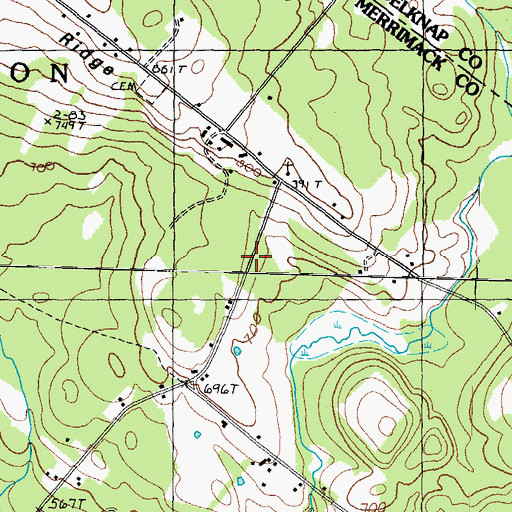 Topographic Map of Loudon Ridge School, NH