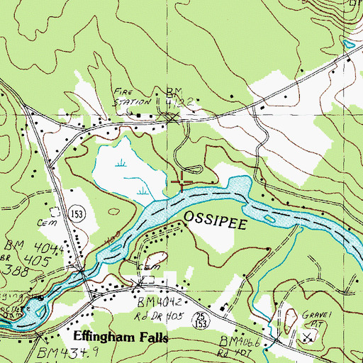 Topographic Map of Lovering Brook, NH