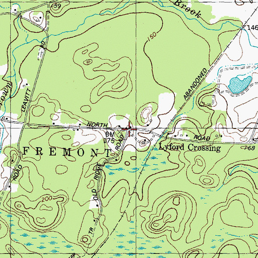 Topographic Map of Lyford Crossing, NH
