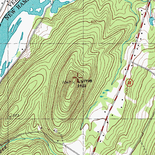 Topographic Map of Lyme Hill, NH