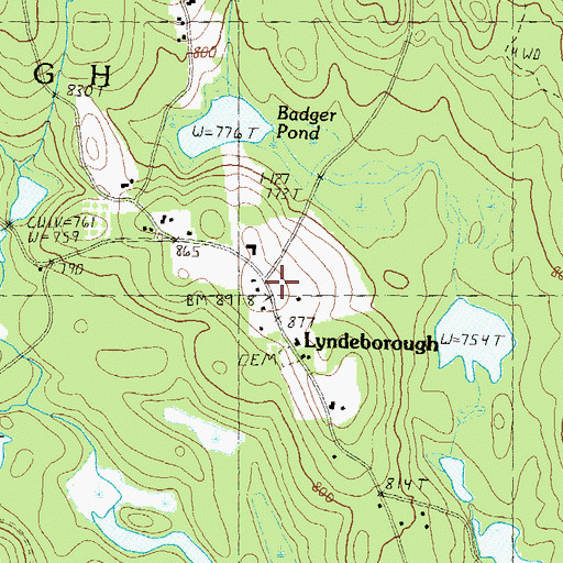 Topographic Map of Lyndeborough, NH
