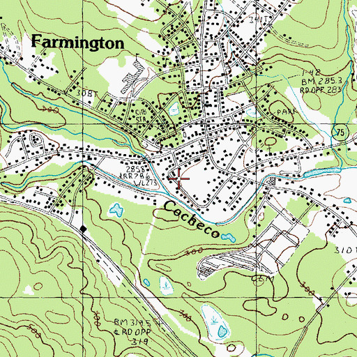 Topographic Map of Mad River, NH