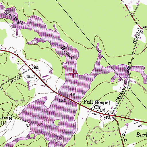 Topographic Map of Mallego Brook, NH