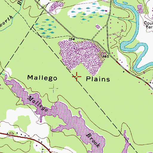 Topographic Map of Mallego Plains, NH