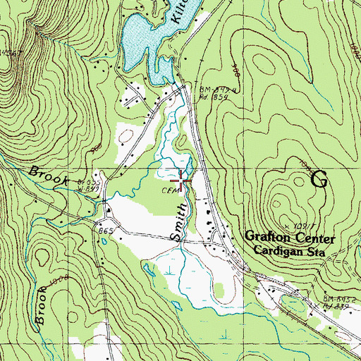 Topographic Map of Manfeltree Brook, NH