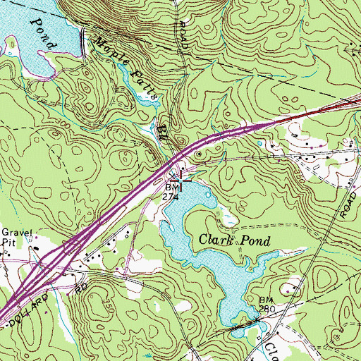 Topographic Map of Maple Falls Brook, NH