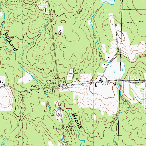 Topographic Map of Maple Grove Cemetery, NH