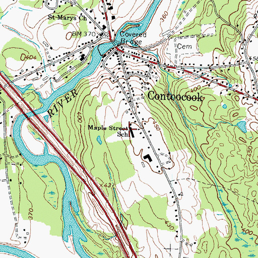 Topographic Map of Maple Street Elementary School, NH