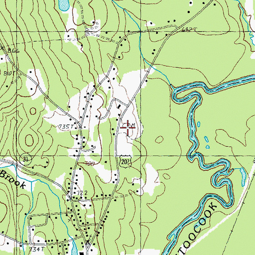 Topographic Map of Maplewood Cemetery, NH