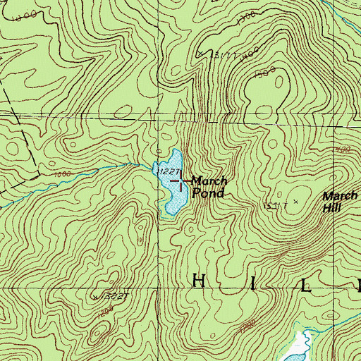Topographic Map of March Pond, NH