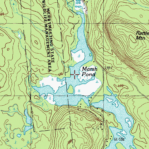 Topographic Map of Marsh Pond, NH
