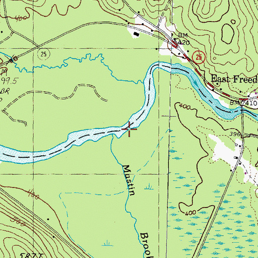 Topographic Map of Mastin Brook, NH