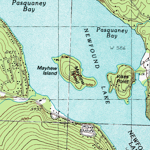 Topographic Map of Mayhew Island, NH