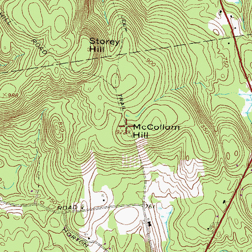 Topographic Map of McCollom Hill, NH