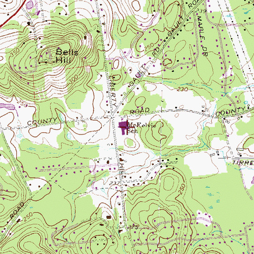 Topographic Map of McKelvie Intermediate School, NH