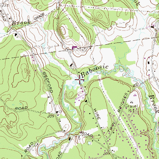 Topographic Map of McQuade Brook, NH