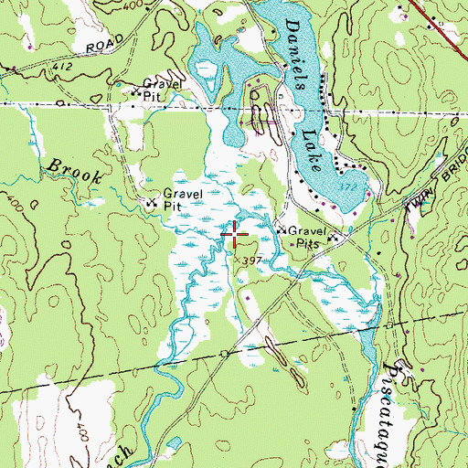 Topographic Map of Meadow Brook, NH