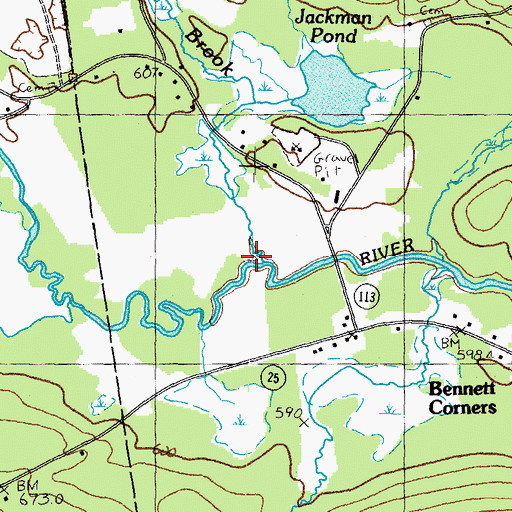 Topographic Map of Meadow Brook, NH