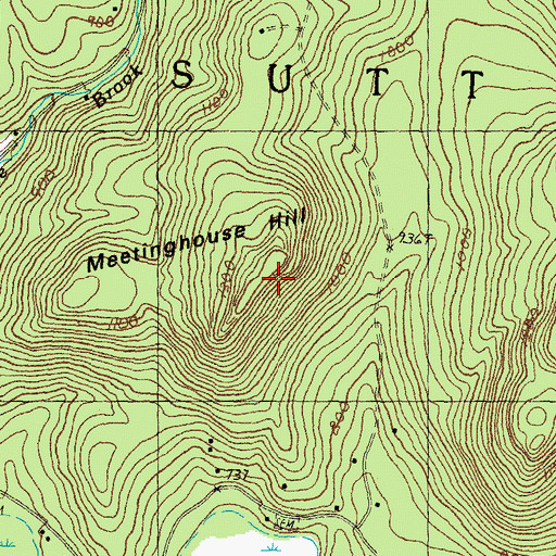 Topographic Map of Meetinghouse Hill, NH