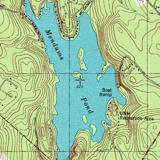 Topographic Map of Mendums Pond, NH