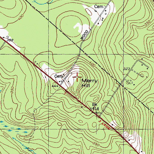 Topographic Map of Merry Hill, NH