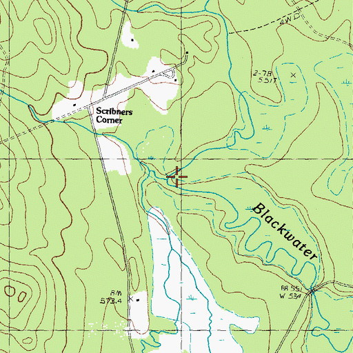Topographic Map of Mill Brook, NH