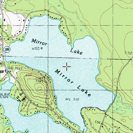 Topographic Map of Mirror Lake, NH