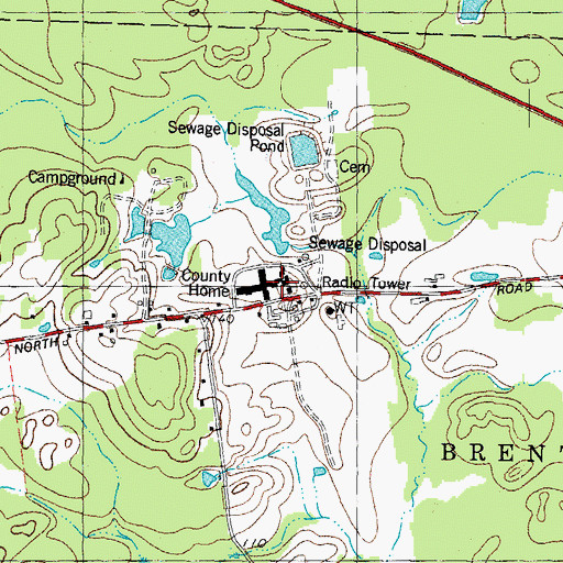 Topographic Map of Mitchel Memorial Hospital, NH