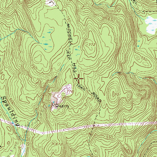 Topographic Map of Mitchell Hill Road, NH