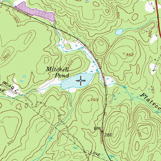 Topographic Map of Mitchell Pond, NH