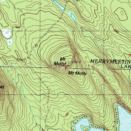 Topographic Map of Mount Molly, NH